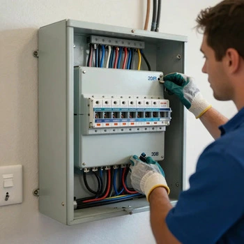 Upgrading an outdated 100-amp electrical panel to a modern 200-amp system in a Spring Valley residence.