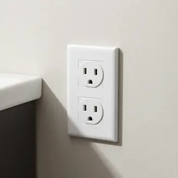 Bathroom GFCI outlet installation in Las Vegas by electrician