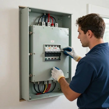 Expert replacement of a dangerous Federal Pacific electrical panel with a modern 200-amp service in an older North Las Vegas home.