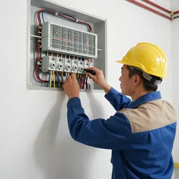 Licensed residential electrician working in Las Vegas home electrical system